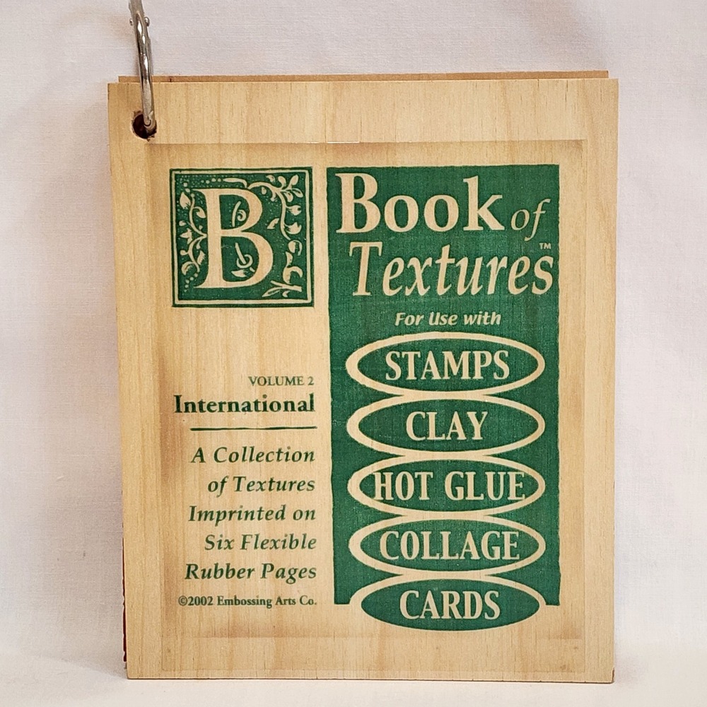 Embossing Arts Co Book of Textures Vol 2 International 6 Rubber Pages for Clay